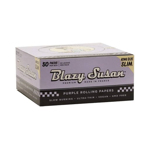 Blazy Susan | King Size Rolling Purple paper box of 50 King Size Smoking Cat Distribution