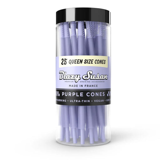 Blazy Susan | Purple Queen size (120mm) Pack of 25 Pre-rolled Cone (Bulk / Tower) Smoking Cat Distribution