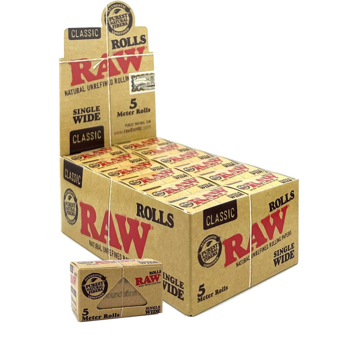 RAW Classic Single wide Size 5 Meter Rolls