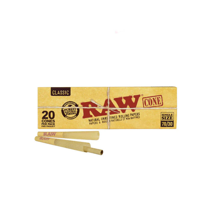 RAW Classic pre-rolled cones single size 70/30 - 12 packs Pre-rolled Cone (Display Pack) ONE