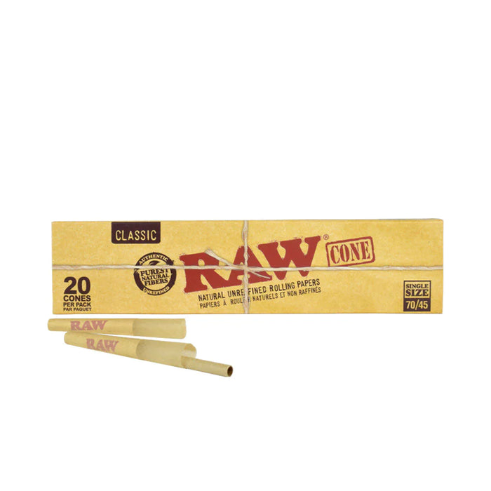 RAW Classic pre-rolled cones single size 70/45 - 12 packs Pre-rolled Cone (Display Pack) ONE