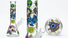 SC Red Eye Glass 10" Glow in the Dark Spaced Out Beaker Bong Glass Bong Smoking Cat Distribution