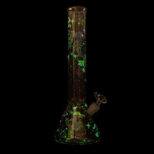 Red Eye Glass 15" Glow in the Dark Lost in Space Beaker Bong Glass Bong Smoking Cat Distribution