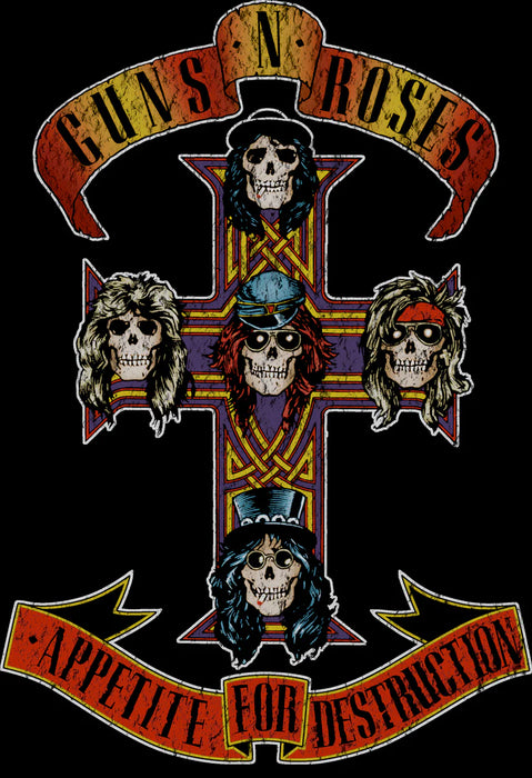Guns N’ Roses | Authentic "Appetite For Destruction" Hoodie (officially licensed) Long Sleeve Smoking Cat Distribution