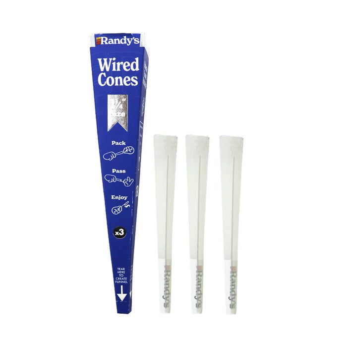 Randy's | Wired Cones 24-Pack-1 1/4 Size Pre-rolled Cone (Display Pack) ONE