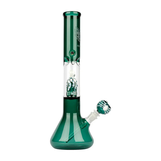 Red Eye Glass® | 17" Octopus Perc Beaker Tube Glass Bong Smoking Cat Distribution Teal