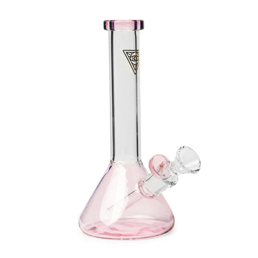 Red Eye Tek® | 8" Tall Midge Mini Beaker Tube Glass Bong West Coast Gifts Pink