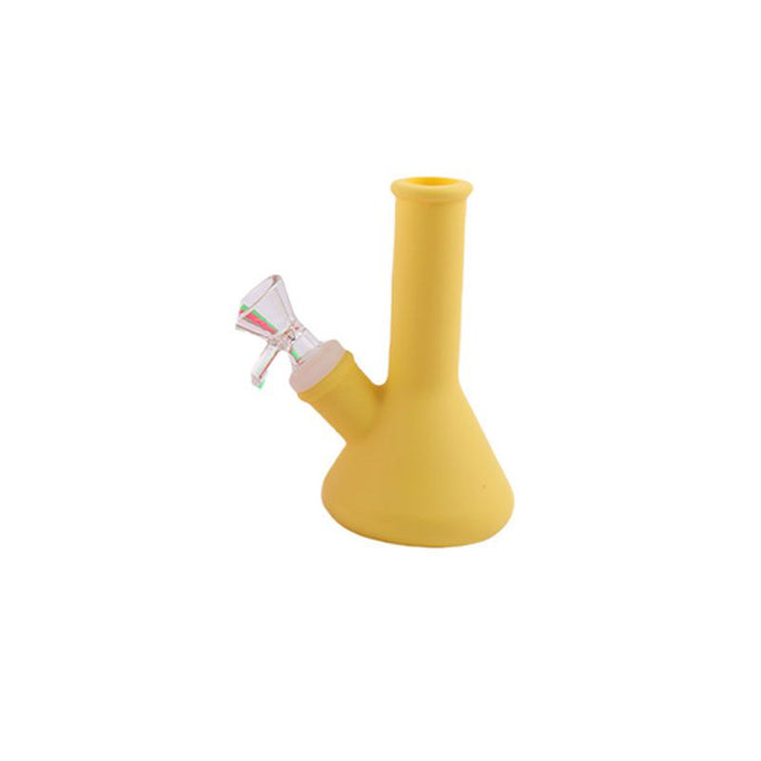 5″ Silicone Simple Style Mini Bong [SMKE-070] Resin · Silicone · Plastic Bong Canadian Distributor Yellow