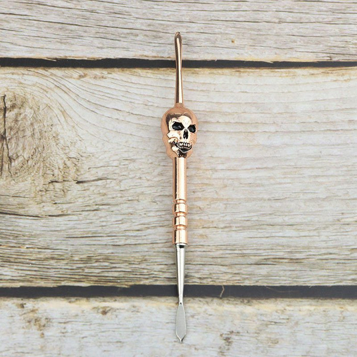 4.7” Stainless Steel Skull Dab Tool [SMKE-104] Cap · Dabber · Insert · Clip · Nail Canadian Distributor