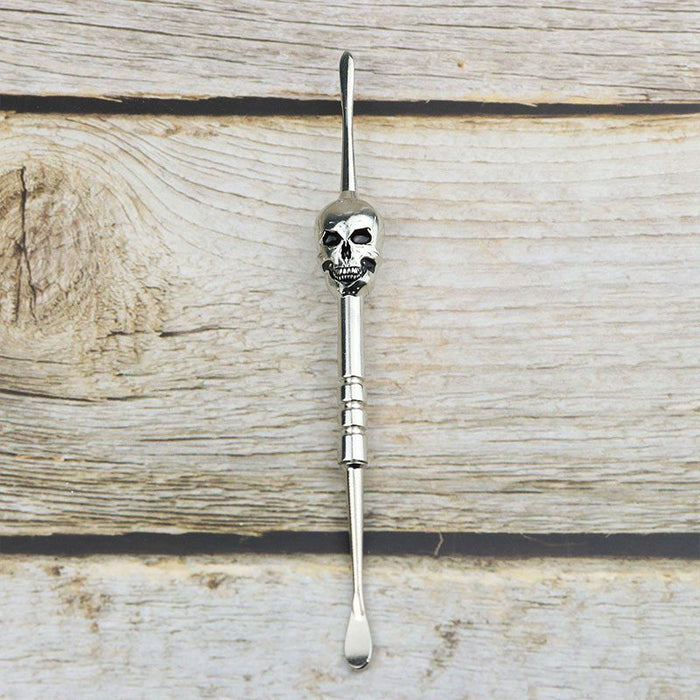 4.7” Stainless Steel Skull Dab Tool [SMKE-104] Cap · Dabber · Insert · Clip · Nail Canadian Distributor