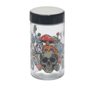180ml Glass Storage Jar with Sticker Design – Compact & Stylish [SMKZ-145] Jar Canadian Distributor Poisonous mushrooms