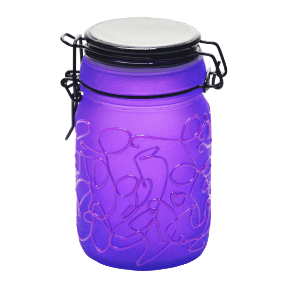 Spider Web Design Glass Storage Jar – Purple-Multiple Sizes Available [SMKZ-139] Jar Canadian Distributor 240 ml