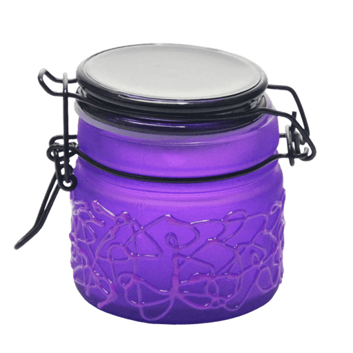 Spider Web Design Glass Storage Jar – Purple-Multiple Sizes Available [SMKZ-139] Jar Canadian Distributor 90 ml