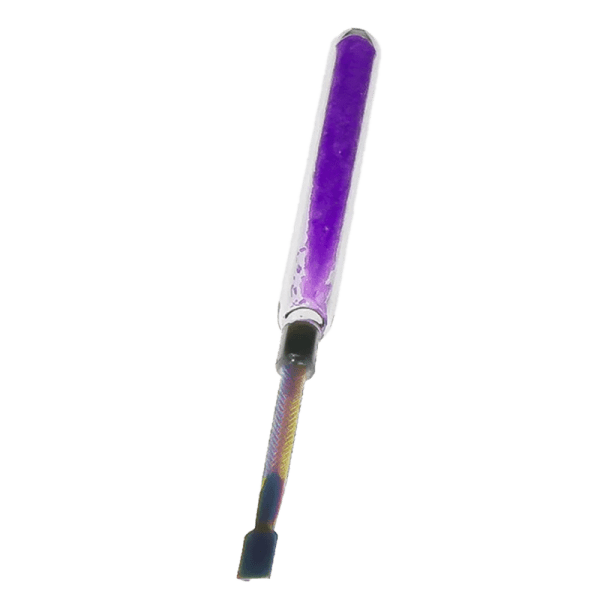6″ Cute Candy Dabber Tool Poker – Glass & Metal Design [SMKZ153] Cap · Dabber · Insert · Clip · Nail Canadian Distributor Purple
