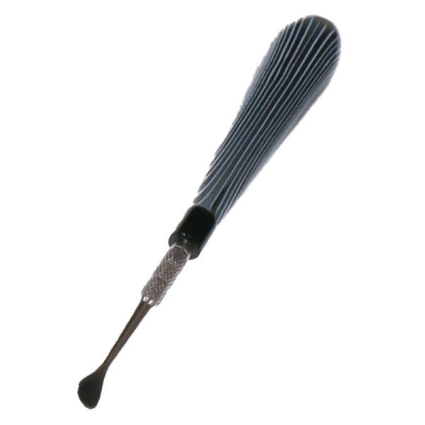 5" Busy Line Glass Handle Stainless Steel Tool [SMKZ155] Cap · Dabber · Insert · Clip · Nail Canadian Distributor Grey