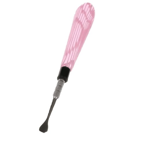 5" Busy Line Glass Handle Stainless Steel Tool [SMKZ155] Cap · Dabber · Insert · Clip · Nail Canadian Distributor Pink