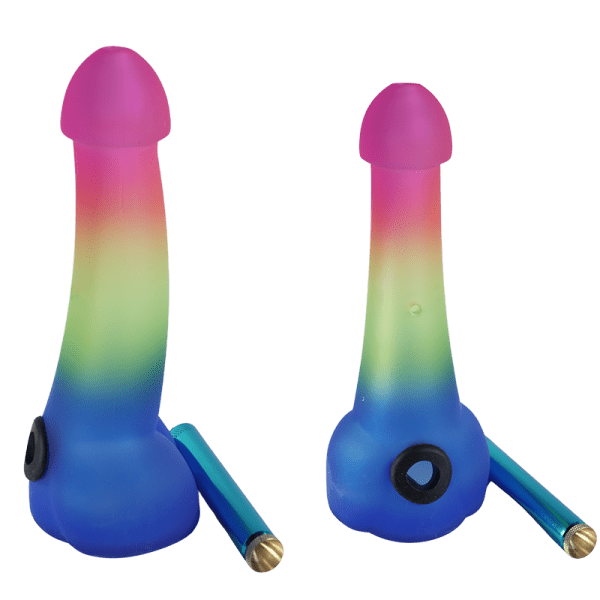 7″ Penis Smoking Glass Pipe [SMKZ160] Glass Bong Canadian Distributor Color B