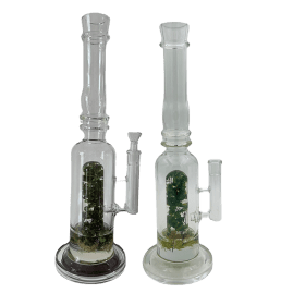 16" Assorted Center Piece Glass Waterpipe – 14mm Bowl Glass Bong Canadian Distributor Flower Green