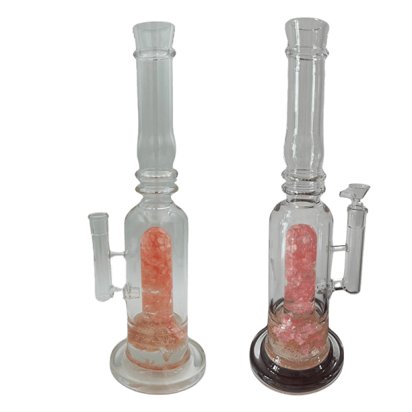 16" Assorted Center Piece Glass Waterpipe – 14mm Bowl Glass Bong Canadian Distributor Flower Pink