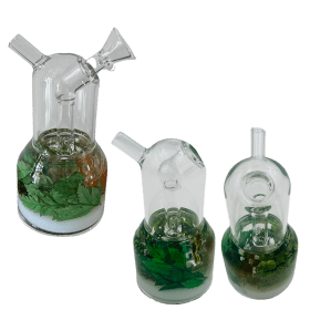6" Center Piece Rig Waterpipe – Assorted Designs Glass Bong Canadian Distributor Green Grass