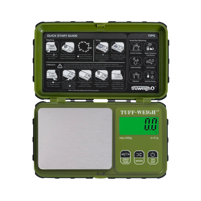 Truweigh | Tuff-Weigh Scale - 200g x 0.01g Scale Cannatron Green/Black