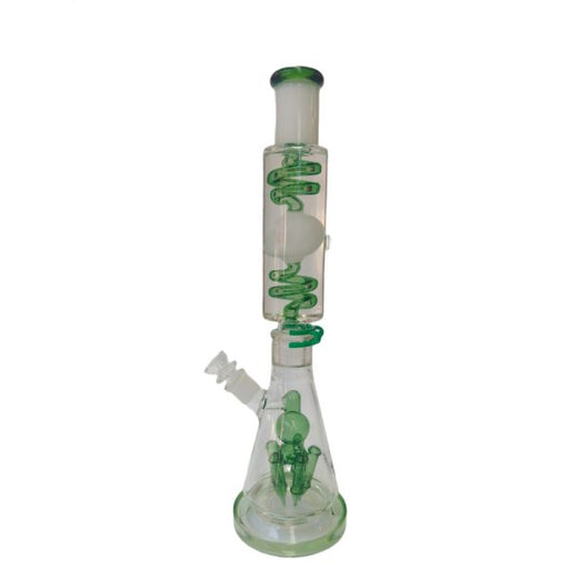 Xtreme | 17″ Skull Freeze Freezable Triple coil (TDO-015) Glass Bong Canadian Distributor Green