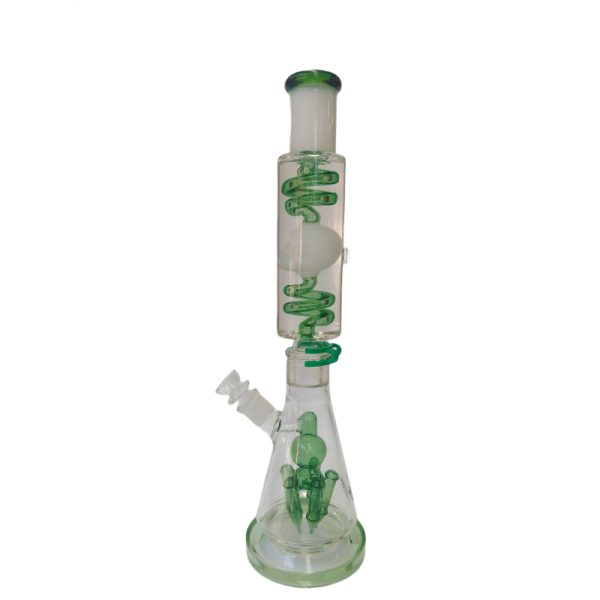 Xtreme | 17″ Skull Freeze Freezable Triple coil (TDO-015) Glass Bong Canadian Distributor Green