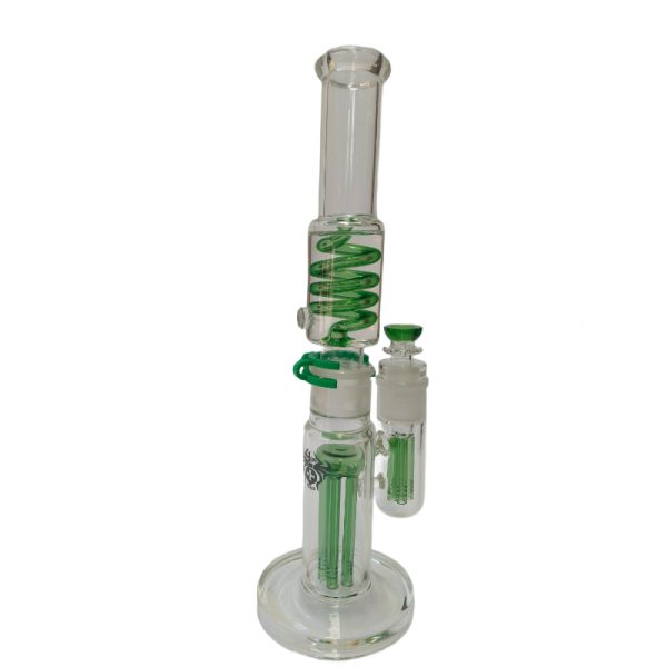 Xtreme | 15″ Arctic Stem Freezable coil (TDO-021) Glass Bong Canadian Distributor Green