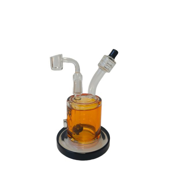Xtreme | 7″ Frost Bubb Bubbler with Glycerine (TDO-024) Glass Rig Canadian Distributor Black/Orange