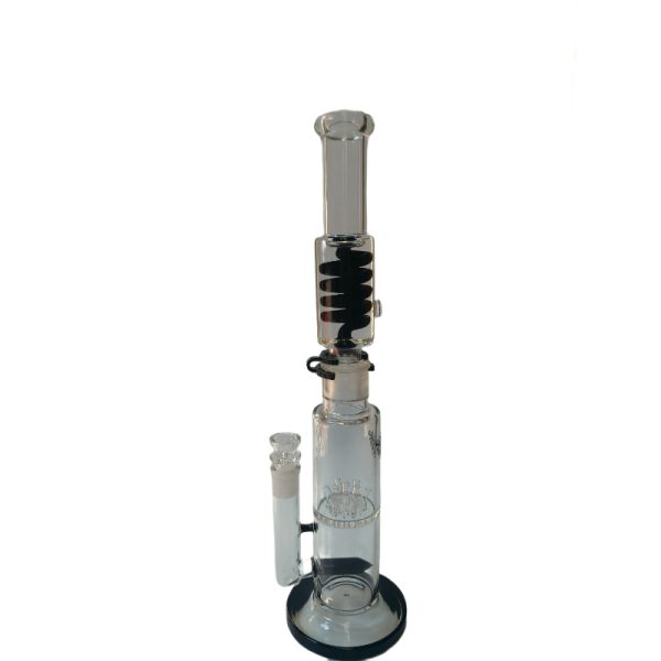 Xtreme | 18" Arctic Stream Duo Perc Freezable coil (TDO-033) Glass Bong Canadian Distributor Black
