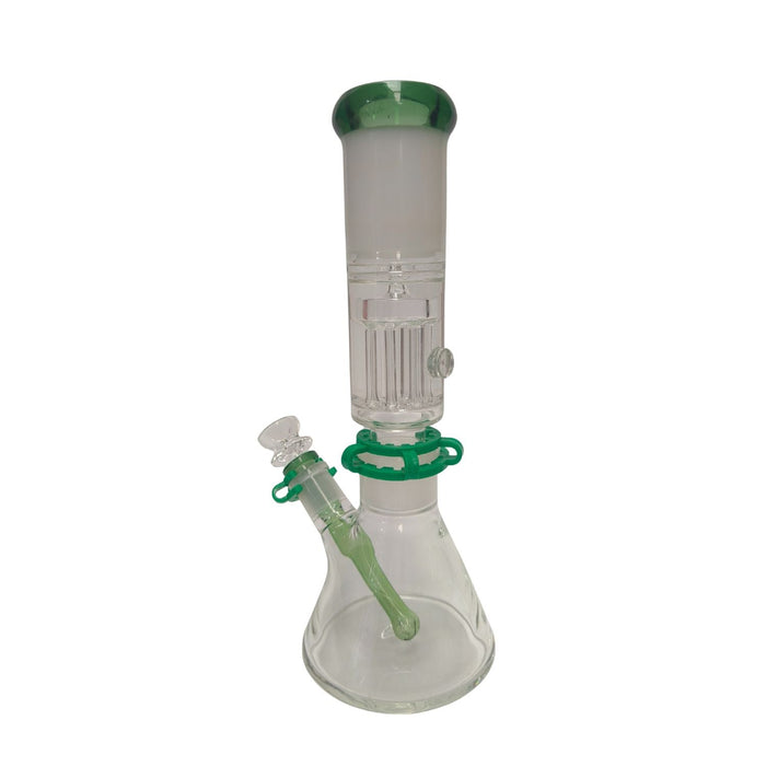 Xtreme | 12″ Frost Nova Triple -Tier Beaker Bong (TDO-003) Glass Bong Canadian Distributor Green