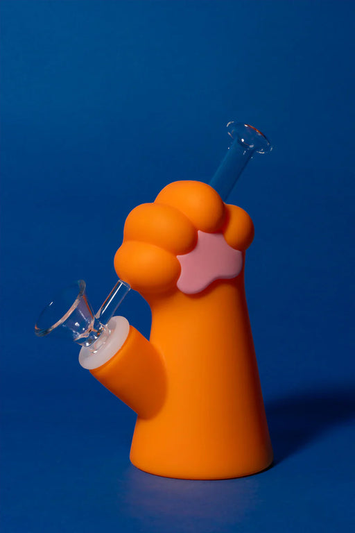 LIT® Silicone | 6" Garfield Cat Paw Water Pipe [TS220OR] Resin · Silicone · Plastic Bong Smoking Cat Distribution