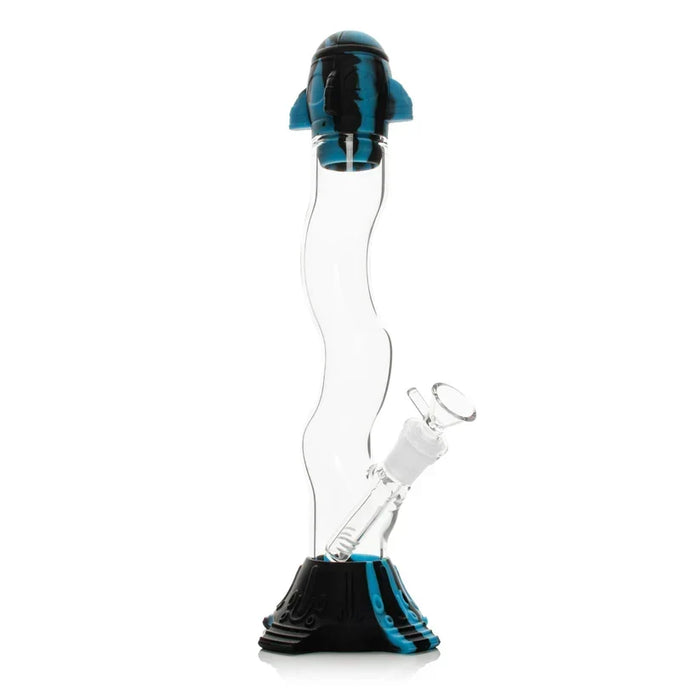 Lit Silicone 13.5" Rocket Launch Water Pipe with glass bowl Glass Bong Smoking Cat Distribution Default Title