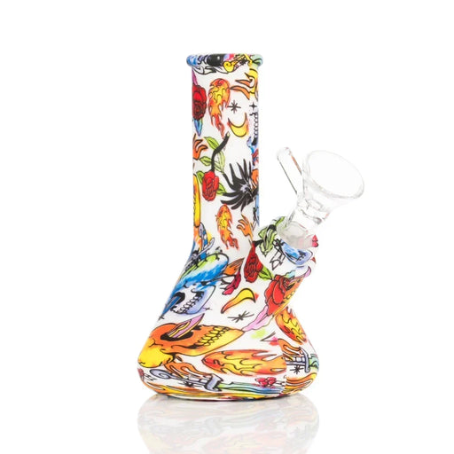 Lit Silicone 5" Tattoo Water Pipe Resin · Silicone · Plastic Bong Smoking Cat Distribution Default Title