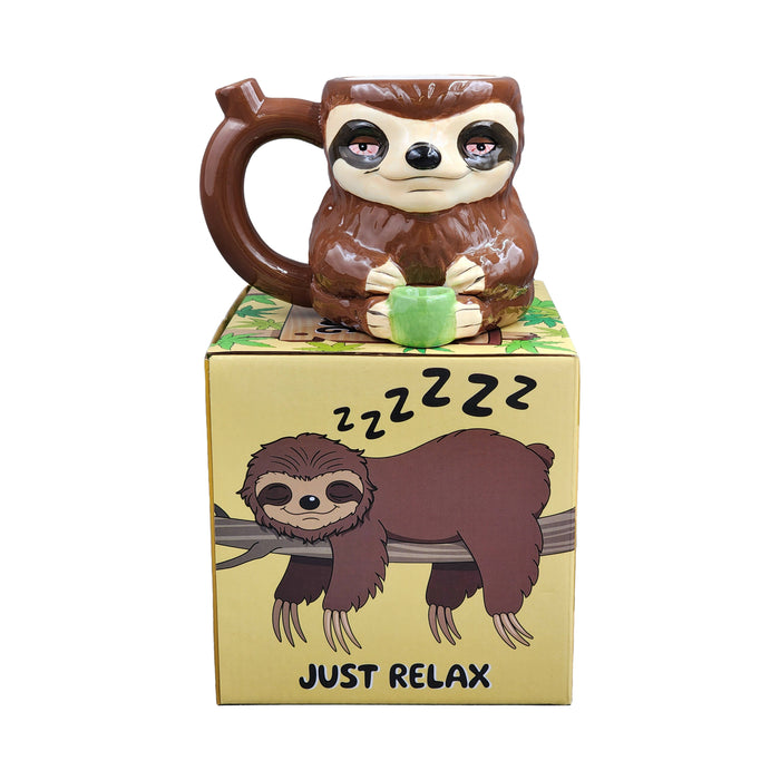 Stoned sloth mug pipe