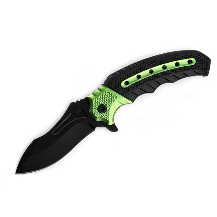 MSK057 - Green & Black Curved Folding Knife Folding Knife The MST Default Title