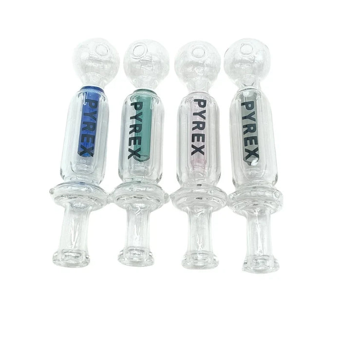 Clear Pyrex Glass Oil Burner Pipe - Assorted (MST213) Oil Burner The MST