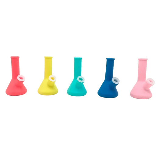 5“ Mini Silicone Beaker Bong-Assorted (MST247) Resin · Silicone · Plastic Bong The MST