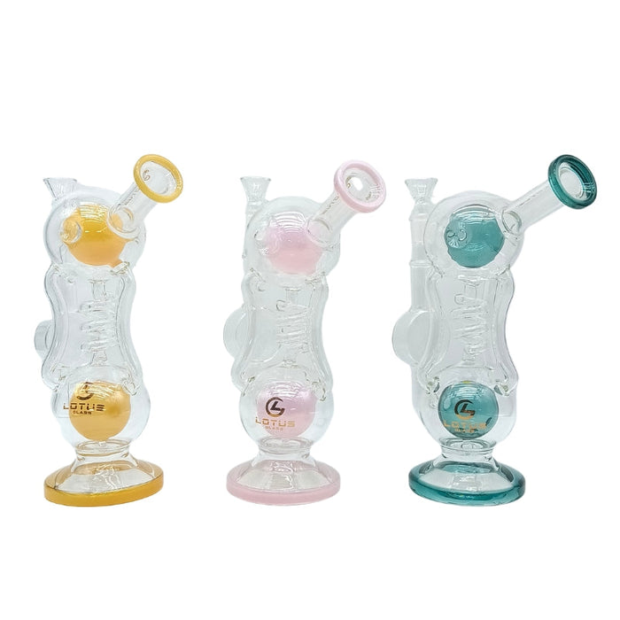 LOTUS | 10.2" Mini Glass Bong with Colored Bowl (MST280) Glass Bong The MST