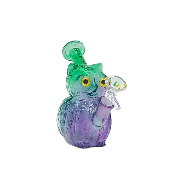 HYDRO | 4.5" Owl Shape Color Glass Mini Rig (MST209) Glass Bong The MST Purple