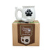 dog paw mug - white with black paw Mug Pipe Roast and Toast Gifts