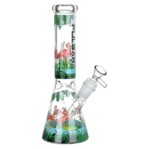 Pulsar® | 10" Chilllin flamingos Bong [WP774]