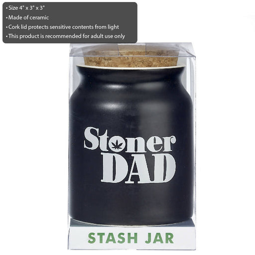 STONER DAD STASH JAR - WHITE LETTERS Jar Roast and Toast Gifts