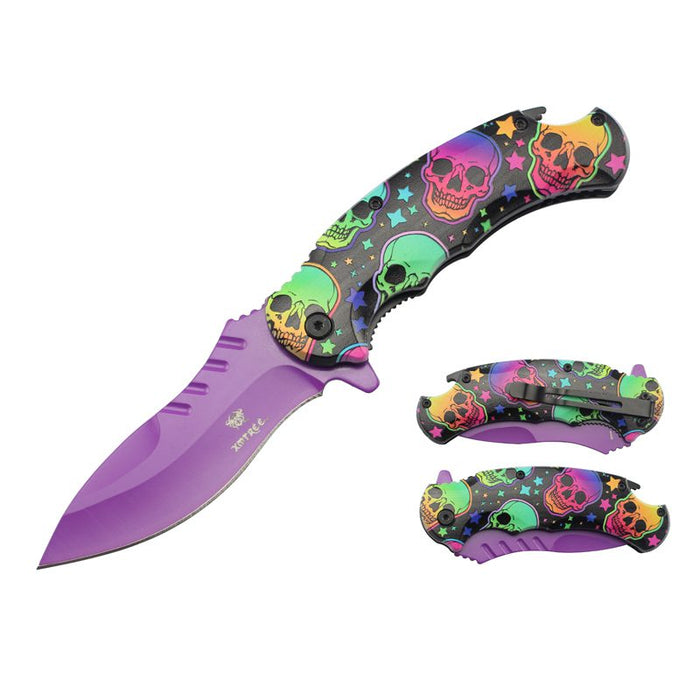 Xtreme | 8.4″ Folding Pocket Knife – Printed Handle with Liner Lock & Pocket Clip (XTR-DES-1x) Folding Knife Canadian Distributor DES-10