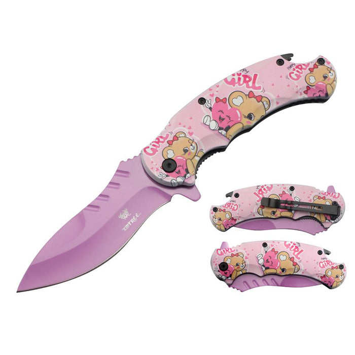 Xtreme | 8.4″ Folding Pocket Knife – Printed Handle with Liner Lock & Pocket Clip (XTR-DES-1x) Folding Knife Canadian Distributor DES-11