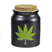 GREEN LEAF STASH JAR - EMBOSSED LEAF Jar Roast and Toast Gifts