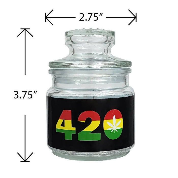 ASHTRAY SET WITH STASH JAR - 420 DESIGN