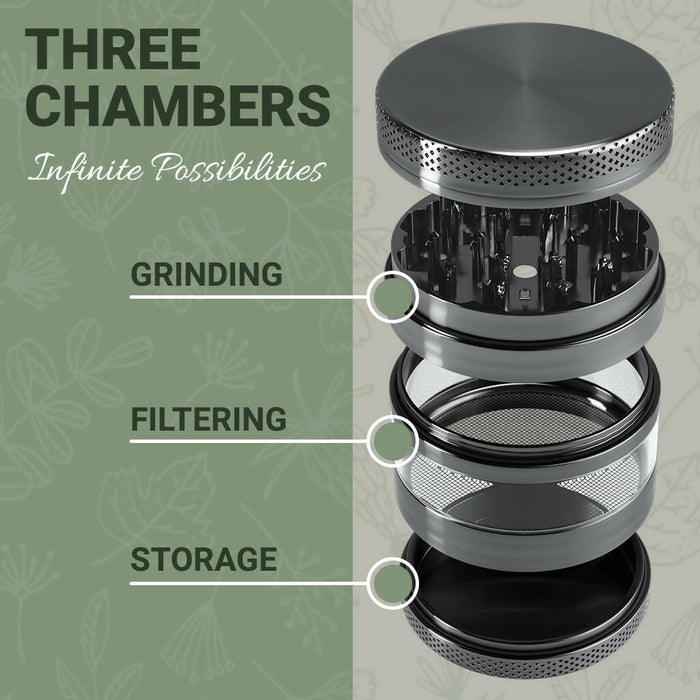 Heavy Duty Large "Don't Panic It's Organic" 4 Parts Weed Grinder Engraved in Canada Design #1 Regular Grinder Laser Ninja