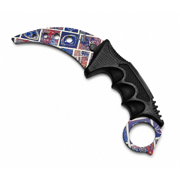 7.5" Non-Sharpened Practice Karambit Knife with Sheath – Assorted Designs Fixed Blade Knife Super Supplys Inc Urban Graffiti