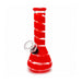 6" Spiral Stripe Mini Glass Beaker Bong – Assorted Colors Glass Bong Super Supplys Inc Red
